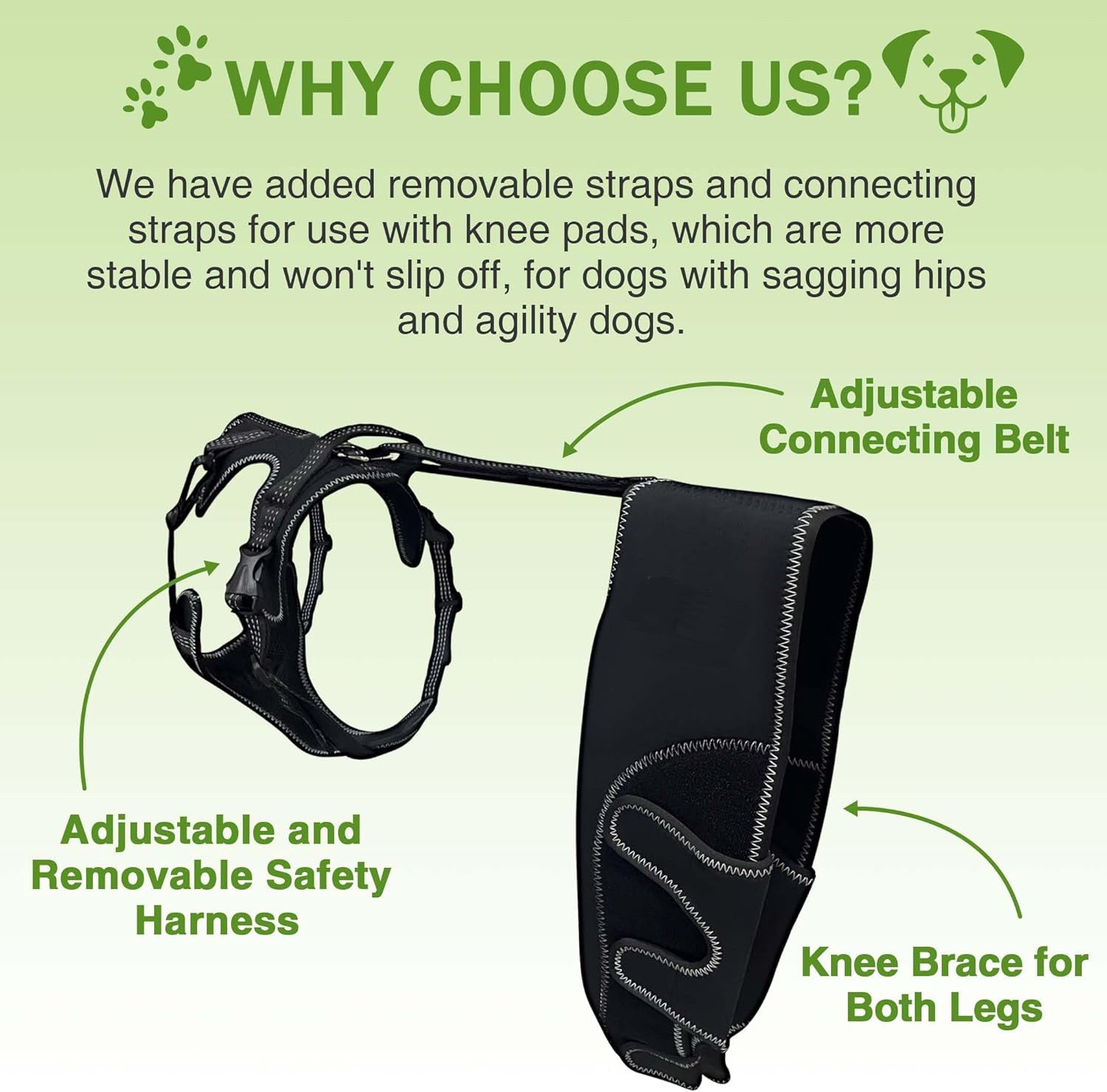 Dog Knee & Joint Support Brace – Warm, Stable Leg Protection for Senior Dogs