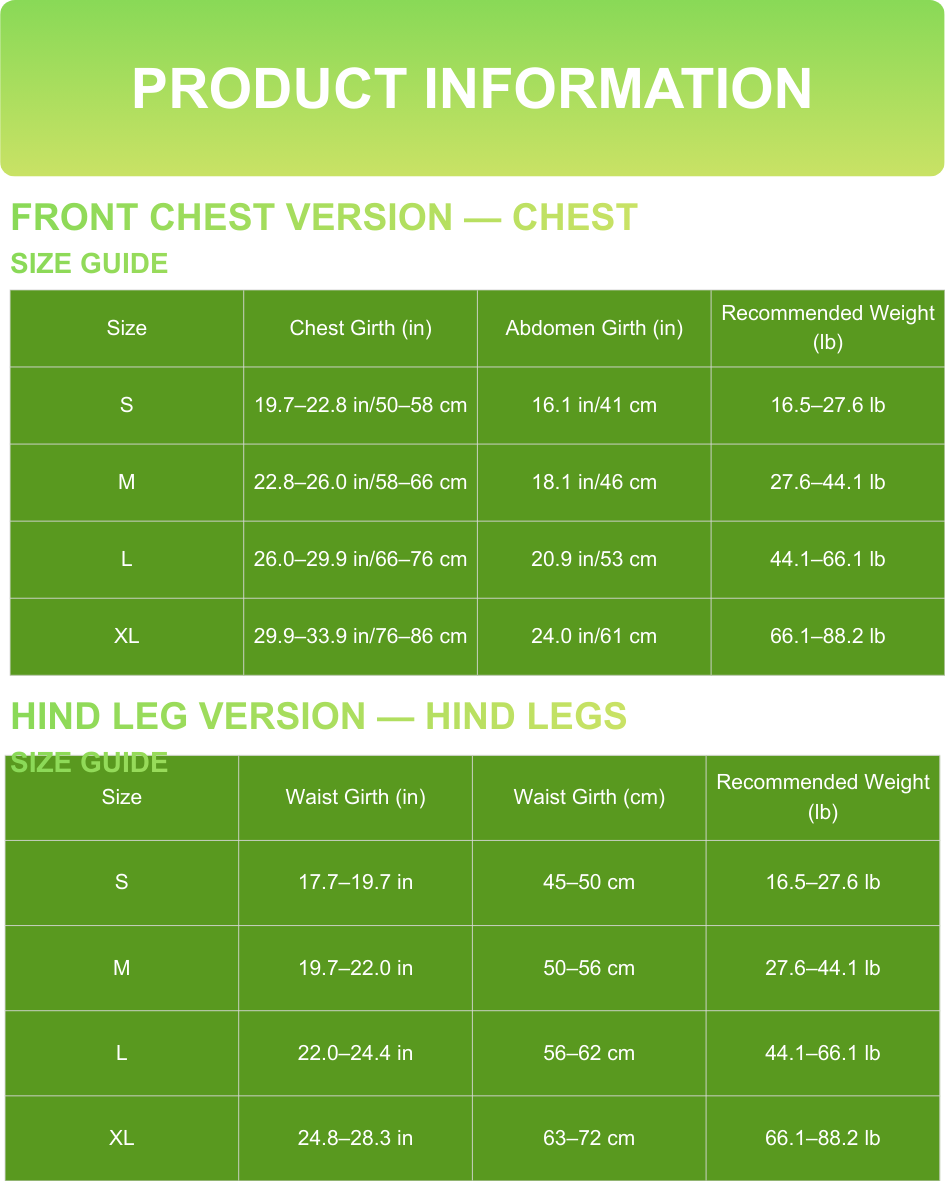 Front Support Harness for Senior & Injured Dogs