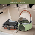 Foldable Dog Stroller with Detachable Carrier