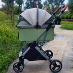 Foldable Dog Stroller with Detachable Carrier