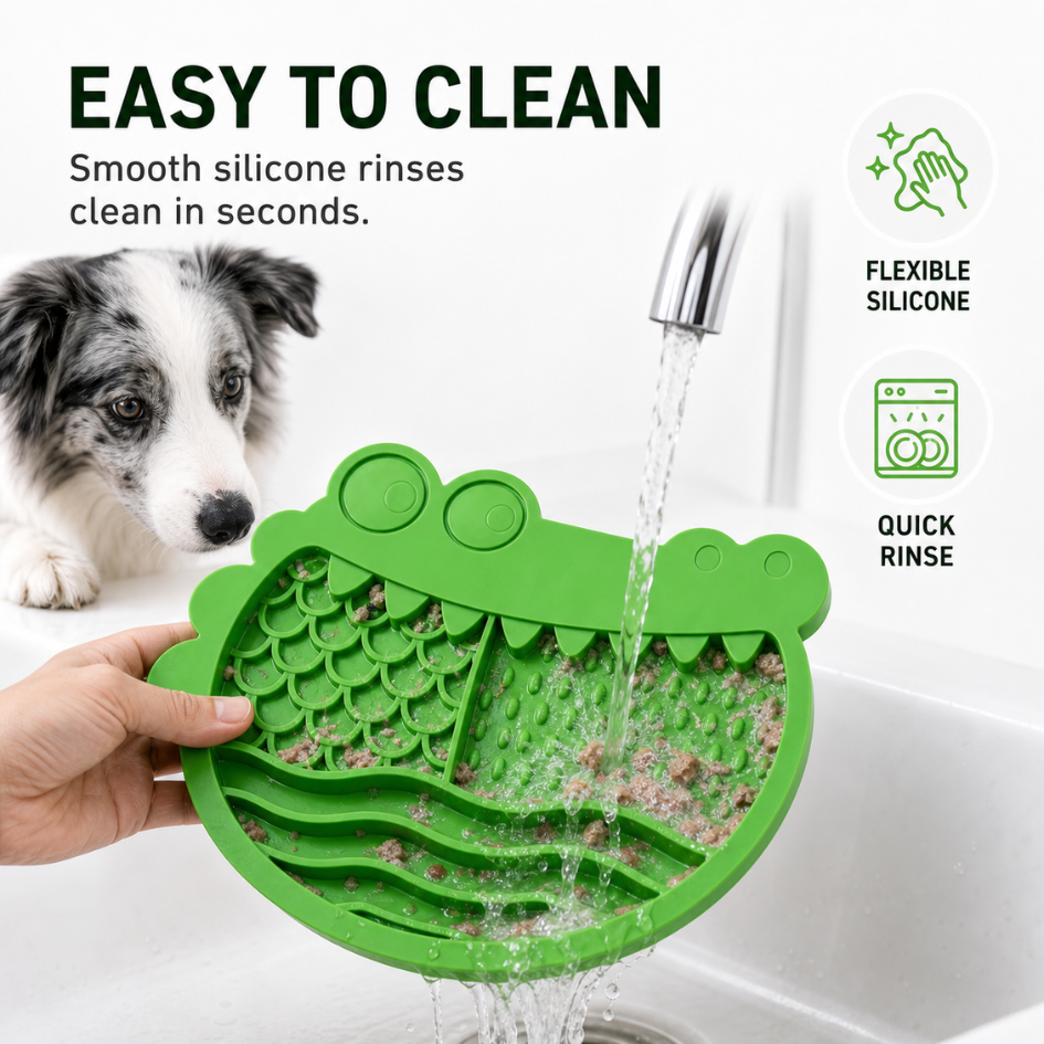 Crocodile Slow Feeder Dog Bowl