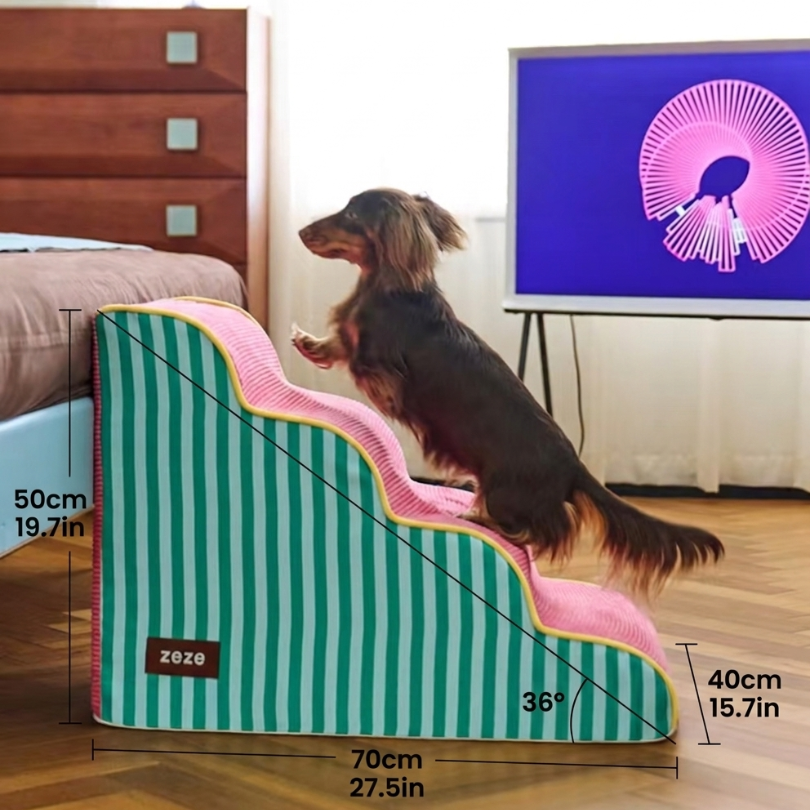 Easy Climb Foam Dog Stairs | Anti-Slip Pet Steps for Bed & Sofa