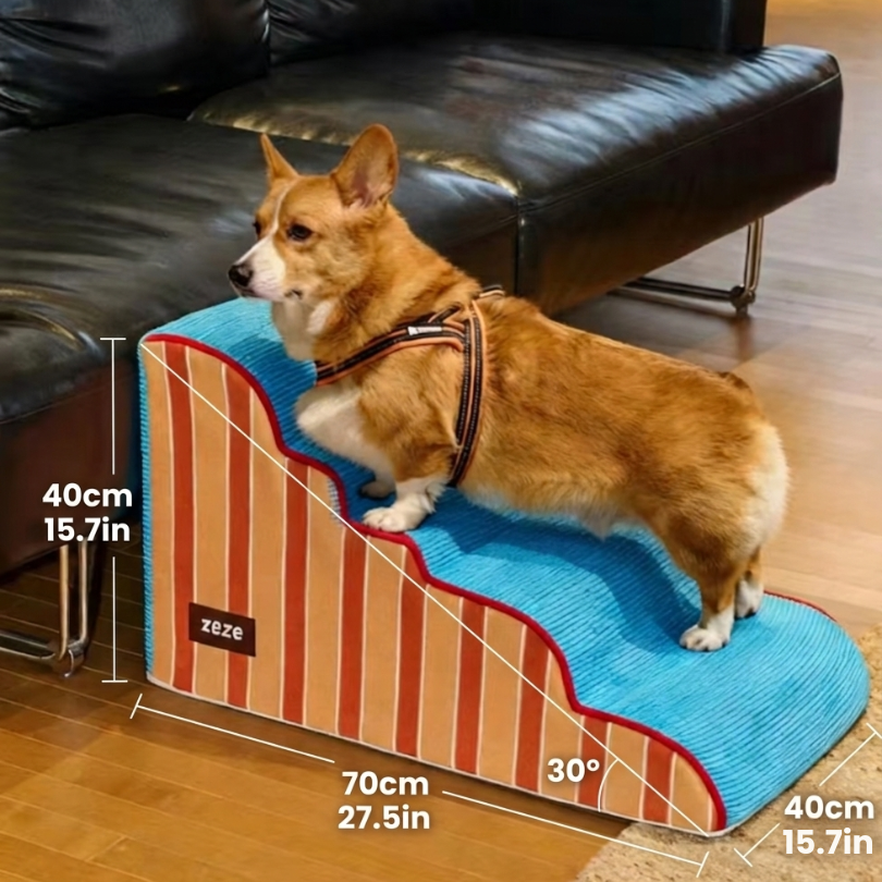 Easy Climb Foam Dog Stairs | Anti-Slip Pet Steps for Bed & Sofa