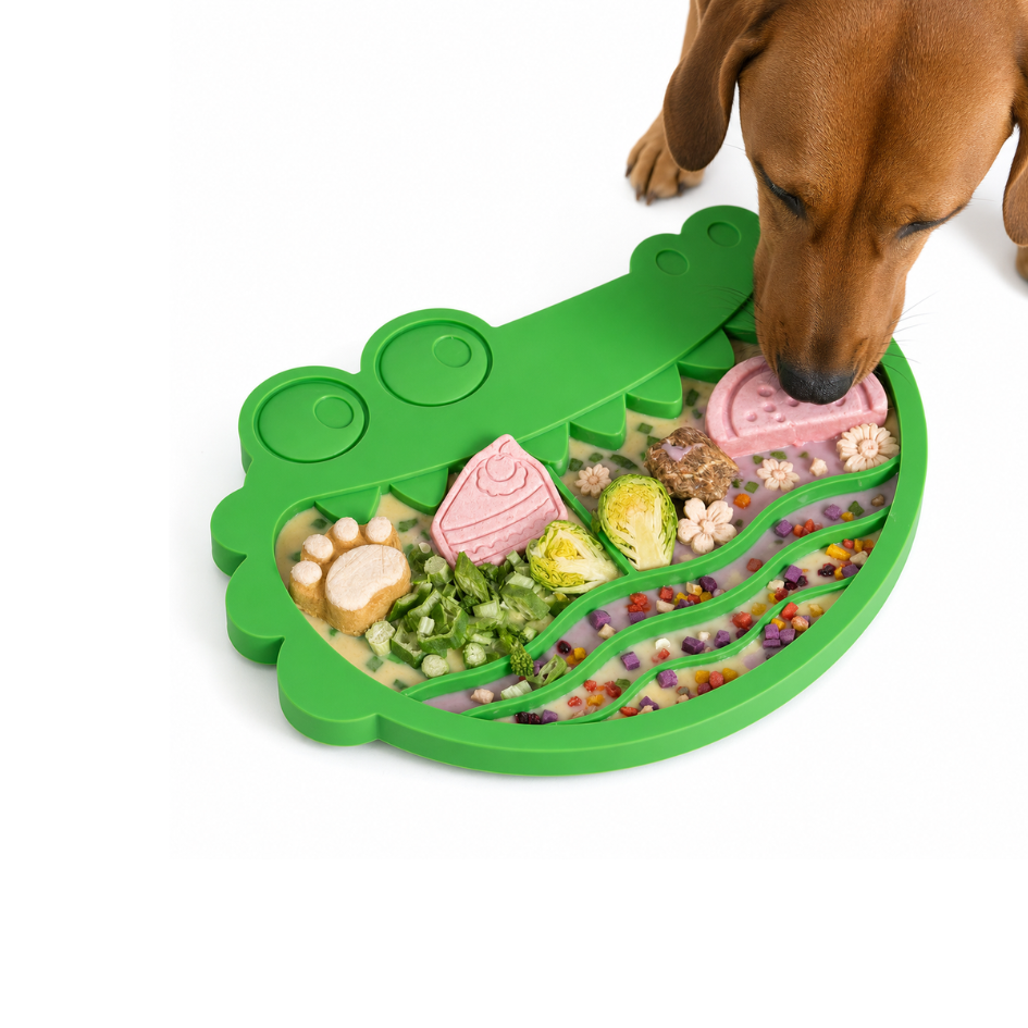 Crocodile Slow Feeder Dog Bowl