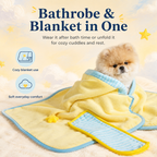 Soft Hooded Dog Bathrobe & Drying Towel