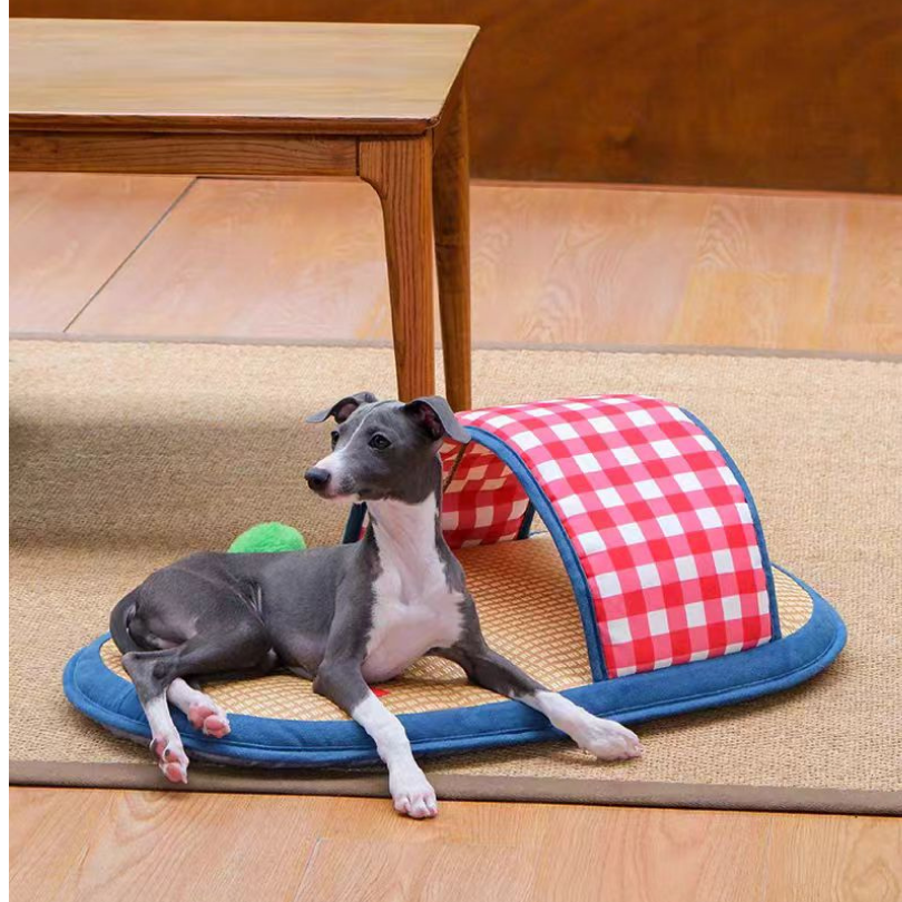 Slipper-Shaped Rattan Weave Pet Cooling Bed