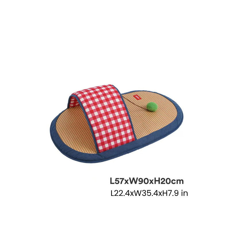 Slipper-Shaped Rattan Weave Pet Cooling Bed