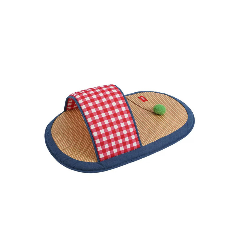Slipper-Shaped Rattan Weave Pet Cooling Bed