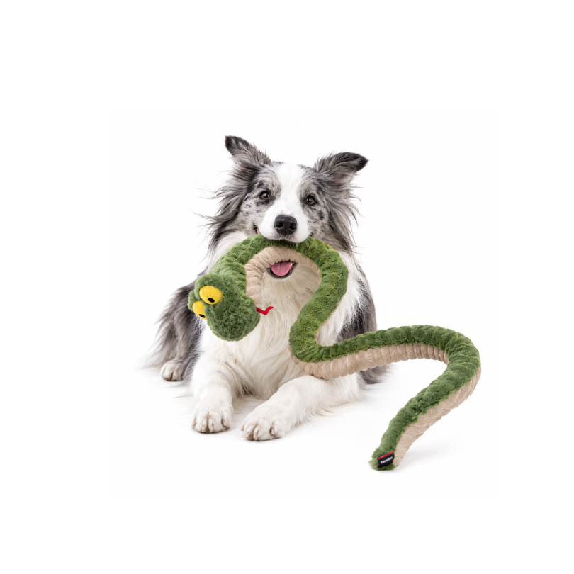 Daizy Snake Dog Toy – Soft Wrap-Around Chew Toy & Photo Prop