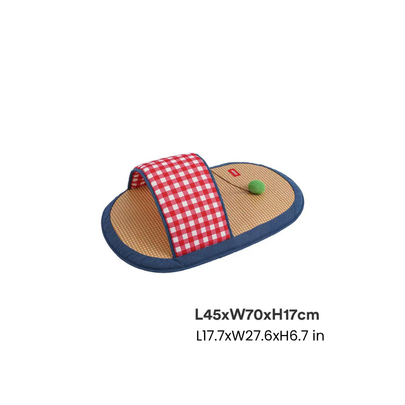 Slipper-Shaped Rattan Weave Pet Cooling Bed