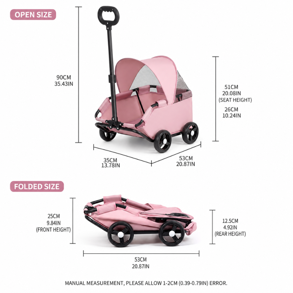 Lightweight Foldable Dog Stroller