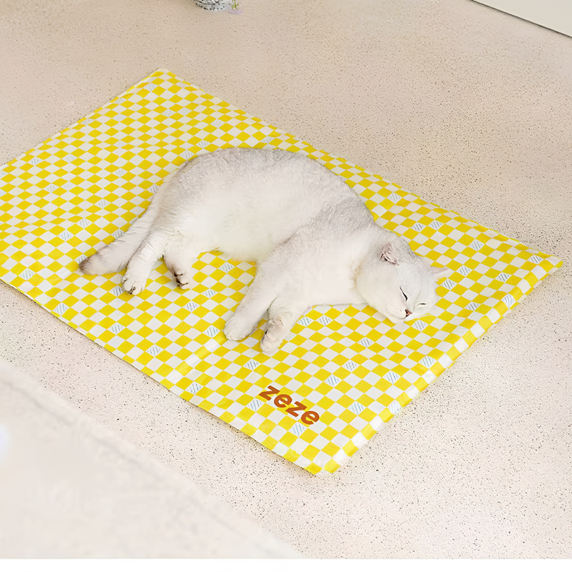 Classic Patterned Ice Silk Pet Cooling Mat